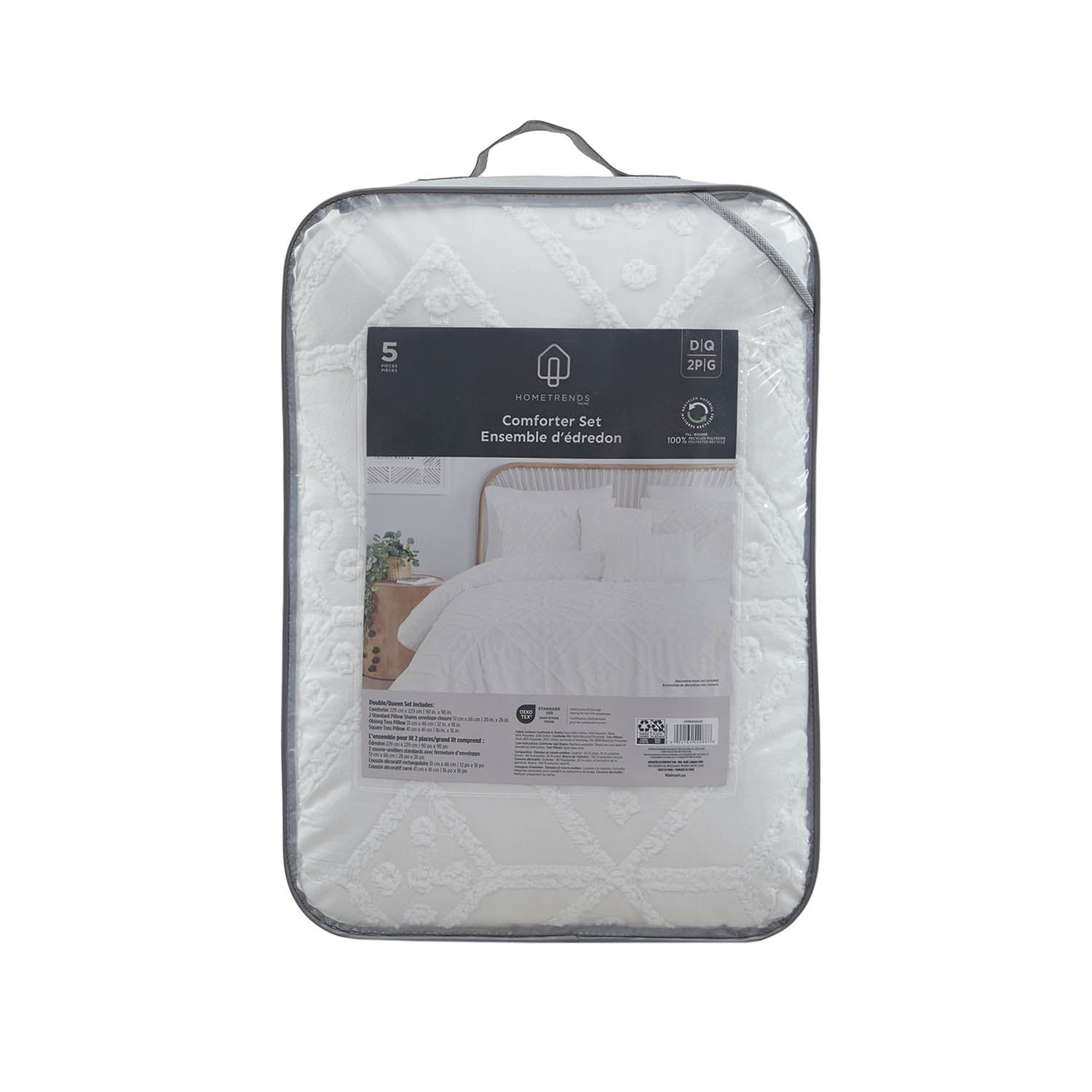 Home Trends 5pc Comforter Set, Hometrends 5pc Diamond Chenille Comforter Set, Double/Queen