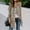 Khaki, variant on Women's Solid Suede Long Sleeved Lapel Jacket Fashion Imitation Deer Velvet Cardigan Collar Fashion Outerwear
