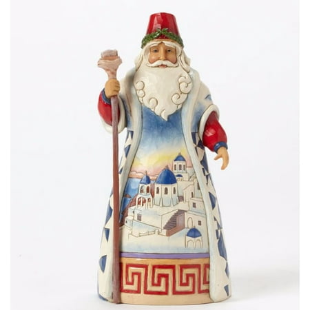 Jim Shore Santa Claus Jim Shore Kala Christougenna Greek Santa Across the World Christmas Figurine ()
