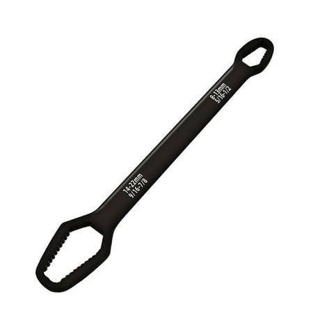 

Nitouy 8-22mm Universal Torx Wrench Self-tightening Double-head Spanner (Black L)