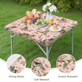 thumbnail image 4 of German Shepherd Dog and Flower Square Fitted Tablecloth with Elastic Edge,Square Table Cover,Washable Elastic Table Cover for Home Kitchen Party Decor 34"x34", 4 of 6