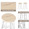 thumbnail image 4 of White 3-Piece Kitchen Cart with Drop Leaf Table & 2 Stools - Rolling Utility Island for Kitchen, Dining & Living Room - Compact Storage Design, 4 of 7