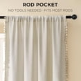 thumbnail image 2 of Cortinas Joydeco Beige Boho 160x160 cm 2 Paneles Semi Translúcidas, 2 of 8