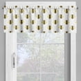 thumbnail image 2 of Ambesonne Queen Bee Valance Pack of 2, Silhouettes on Hexagons, 54"X12", White Mustard, 2 of 5