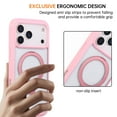 thumbnail image 5 of For iPhone 15 Plus Case Compatible with MagSafe, Rugged PC+TPU Back Cover with Magnetic 360° Kickstand Ring Holder, Anti-Scratch, Shock-Absorbent, Non-Slip Grip, Anti-Fingerprint,Pink, 5 of 9