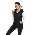 thumbnail image 3 of MoFiz US Women's Fleece Lined Puffer Hooded Vest Insulated Puffer Hybrid Full Zip Down Jacket, 3 of 8