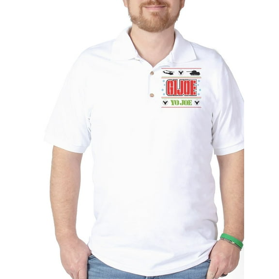 CafePress - Gi Joe Ugly Christmas Polo Shirt - Golf Shirt, Pique Knit Golf Polo