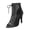 Black, variant on Women's High Heel Ankle Boots Peep Toe Mesh Dance Shoes Lace Up Gladiator Sandals for Latin Ballroom Party Evening Wear