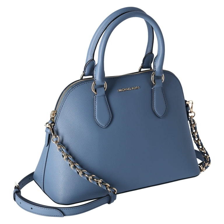 Michael Kors Veronica Medium Dome Satchel Crossbody Denim