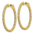 thumbnail image 2 of 14K Yellow Gold Earring In & Out Hoop Only Women'S Round 28 mm, 2 of 3