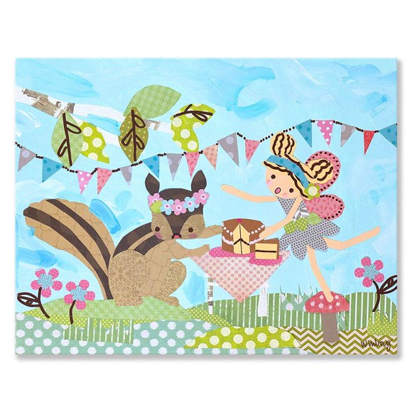 Arte mural en lienzo Oopsy Daisy Hadas del abedul 36 x 25 cm