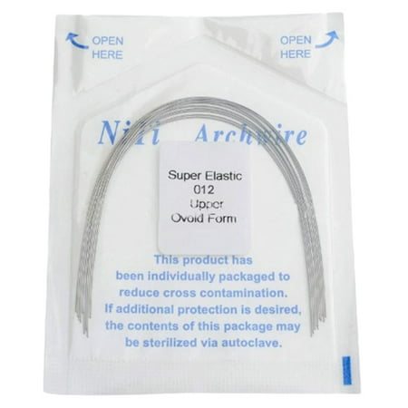 

Aokid 10 Pcs Dental Orthodontics Arch Wire Super Elastic NiTi Round Ovoid Upper/Lower Hardware tools Super Elastic Round Ovoid Form Dental Orthodontic Tools
