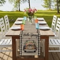 thumbnail image 4 of Table Runners 48 Inches Long Dress Scarves, Spring Flower Farmhouse Kitchen/Dining Table Runner, Short Coffee Tablerunners, Farmhouse Vintage Truck Black Plaid Wood Grain 13x48 Inch, 4 of 9