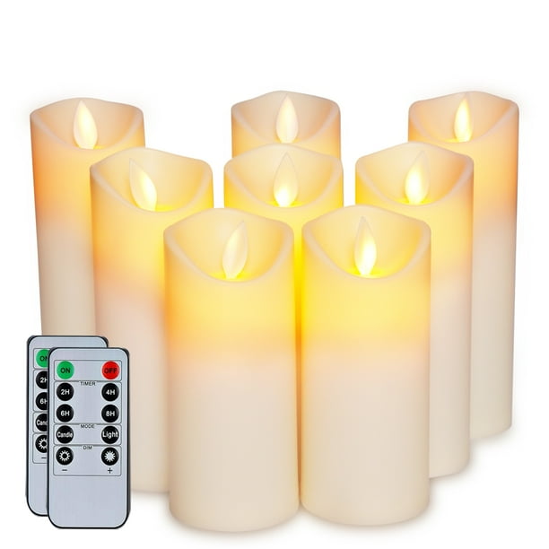 Merrynights Flameless Candles, Outdoor Battery Candles, Moving Flame