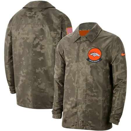 Men's Nike Camo Denver Broncos 2019 Salute to Service Sideline Full-Snap Lightweight Jacket