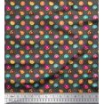 thumbnail image 1 of Soimoi Gray Cotton Cambric Fabric Donuts Food Fabric Prints By Yard 42 Inch Wide, 1 of 3