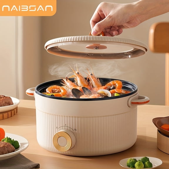 Multifunctional Electric Hot Pot - Steaming Frying All-in-One Cooker, Quick Meal Prep Pot for Home Dorm Student Noodle Cooking
