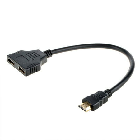 ABLEGRID HDMI Male to 2 HDMI Female 1 in 2 out Splitter Cable Converter