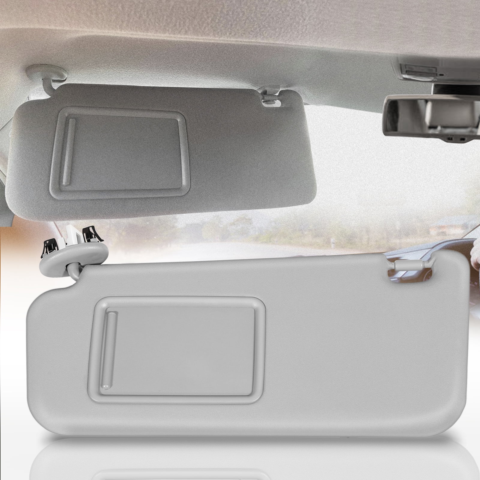 OE:74320-42501-B3,74320-42500-B3 SCITOO Beige Left Driver Side Interior Sun Visor fit for for Toyota RAV4 2006-2013 with Sunroof 