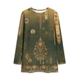 thumbnail image 6 of Stamzod Long Sleeve Shirts for Women 2026 Loose Fit Tunic Tops Dressy Casual Pullover Blouses with Pocket Green S, 6 of 7