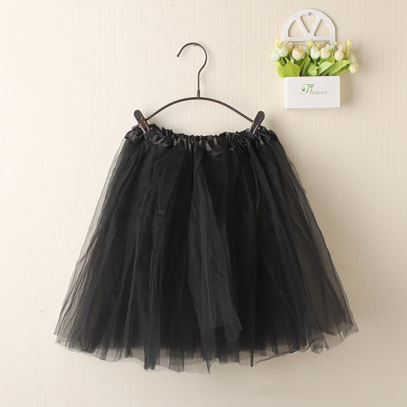 Kcodviy Ladies Soild Color Dress Wrap Skirt Short Pleated Tutu
