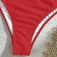 thumbnail image 4 of Guluxicc Cut Out One Piece Swimsuit for Women Halter Neck Lace Up Tie Front Solid Color Bathing Suit for Summer Beach Holiday Swimwear, 4 of 6
