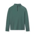 thumbnail image 5 of Dagugfen Workout Tops for Men Long Sleeve Quarter Zip Stand Neck Stretchy Spandex Quick Drying Athletic Running Shirts, 5 of 7