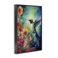 thumbnail image 2 of Stupell Industries Contemporary Fluttering Hummingbird & Radiant Blossoms Black Framed Giclee Art, 12 x 18, by Creative Studio, 2 of 8