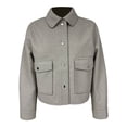 thumbnail image 1 of Chamarra George para Mujer, Sobrecamisa, Cuello Tipo Polo, Botones al Frente y Bolsillos Beige Talla G, 1 of 4