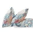 thumbnail image 4 of Arizona Patchs Floraux Jeter Tissu Oreiller en Crème Rouge Bleu 20x20, 4 of 6