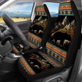 thumbnail image 3 of Qpednta Forest Bear Car Seat Covers Full Set 4 Pcs Front Seats and Rear Bench Cover Protector Removable Automotive Accessories Easy to Install Universal Fit Most Cars, 3 of 7