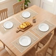 thumbnail image 3 of Farmhouse Placemats Set of 6 Cotton and Linen Placemats for Dining Table Decor Indoor Outdoor WashableTable Mat Brown 17.7x11.8inch, 3 of 6