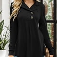 thumbnail image 7 of Weardear Womens Long Sleeve Tunic Tops for Leggings Casual Notch Collared Button Sweatshirts Pullover Shirt Tops, 7 of 7