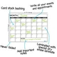 Large Dry/Wet Erase Laminated Monthly Wall Calendar Planner