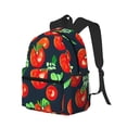thumbnail image 2 of Daiia Tomatoes School Backpack for Men Women, Unisex Large Waterproof Bookbag Schoolbag Casual Daypack for High School/College/Teens/Travel/Work Black, 2 of 8