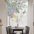 thumbnail image 3 of Spring Lavender Balloon Curtains for Windows, Bedroom Curtains 54 Inch Length, Garden Botanical Leaves Butterflies Tie Up Curtains Panels Thermal Insulated Bathroom Curtains Window 42"x54", 3 of 8
