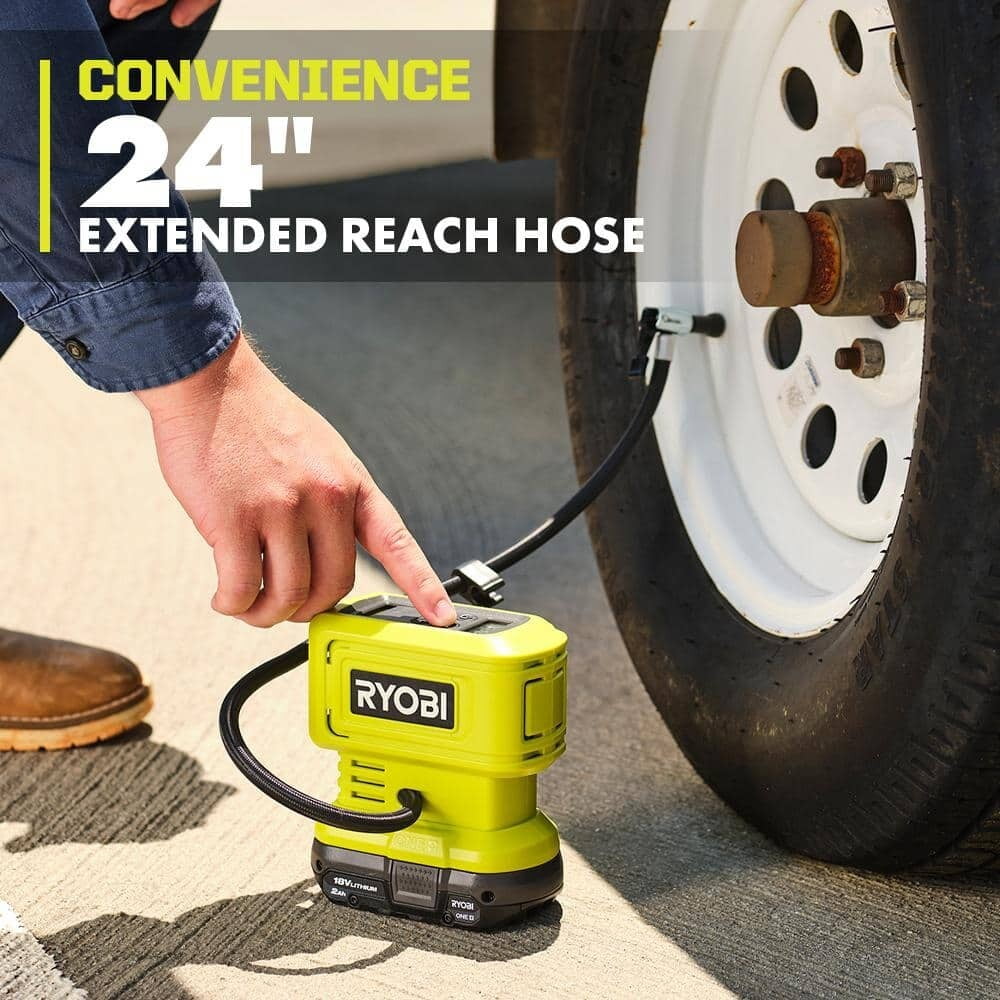 18V High Pressure Cordless Inflator Tires Digital Gauge TOOL ONLY