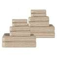 thumbnail image 3 of Family Modern Cotton 12-Piece Towel Set, Ivory by Blue Nile Mills, 3 of 8