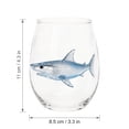 thumbnail image 3 of Artisanal Clear Blue Shark Glassware, 3D Clear Blue Shark Stemless Wine Glasses, Handcrafted Marine Animal Bar Glass, 3 of 8