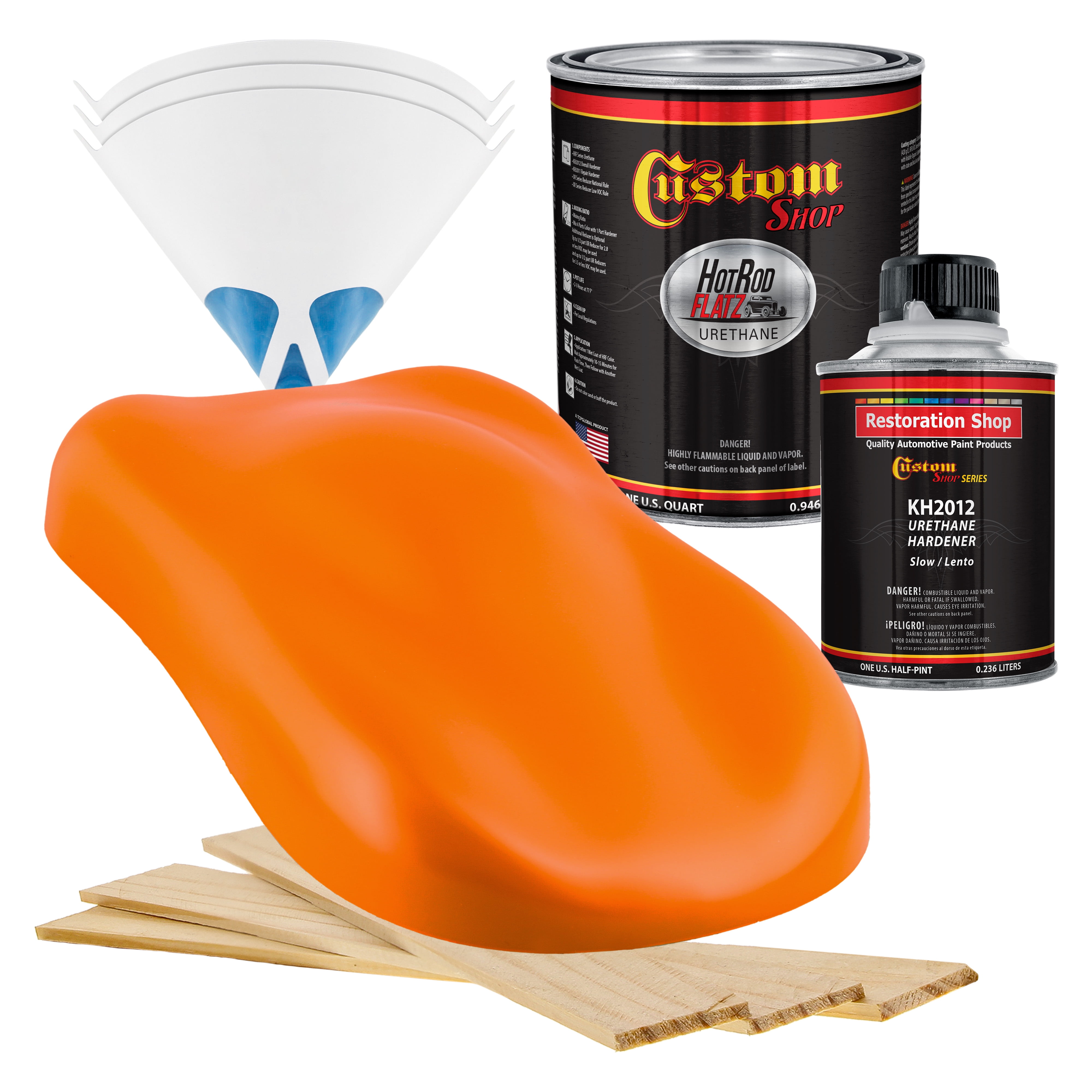 Custom Shop Omaha Orange Hot Rod Flatz Flat Matte Satin Urethane