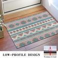 thumbnail image 3 of Blue and Pink Diamond Shaped Boho Pattern Door Rugs,Washable Non Slip Door Mats Indoor,Decorative Door Mats,Entry Mat Indoor for Entrance,Bedroom,Kitchen,Bathroom,16"x24", 3 of 6