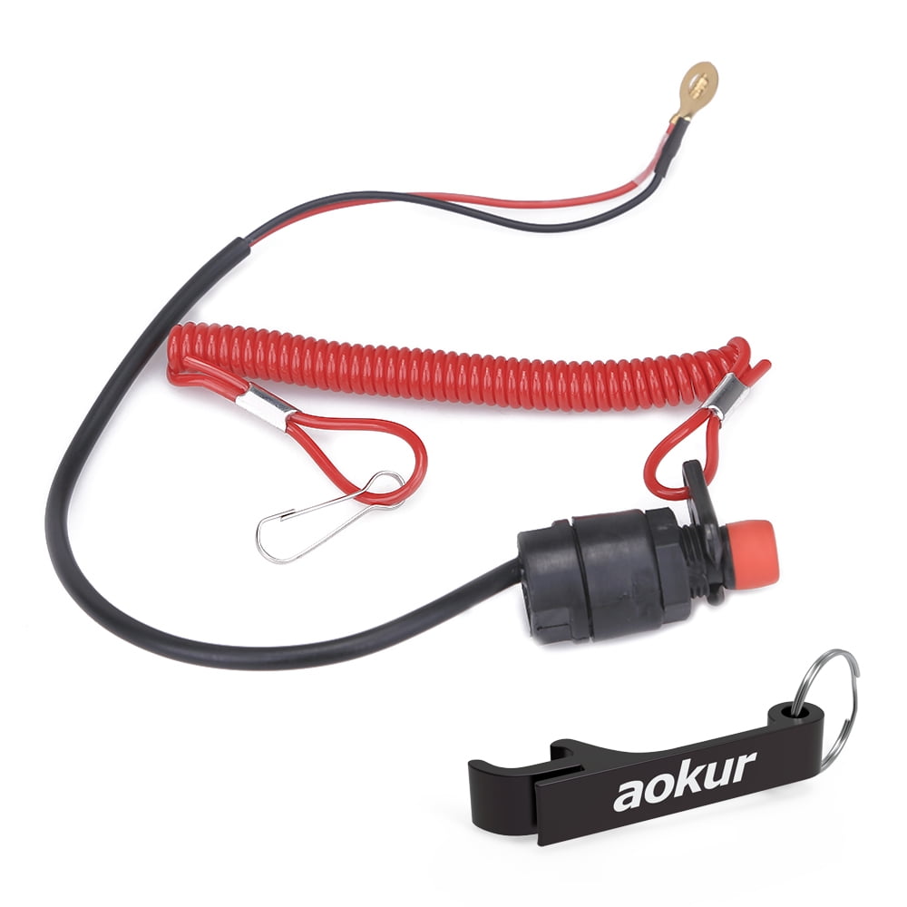 Handlebar Urgent Stop Switch with Tether for for Motor ATV Boat Engine Kill Stop Switch Handlebar Urgent Stop Switch with Tether for for Motor ATV Boat Engine Kill Stop Switch