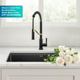 thumbnail image 2 of Kraus Kpf-2635 Torak 1.8 GPM Single Hole Pre-Rinse Pull Down Kitchen Faucet - Black, 2 of 7