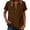 Brown, variant on Womens Summer Tops Spring Short Sleeve V Neck True Classic T Shirt
