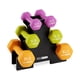 thumbnail image 1 of Set de Mancuernas HolaHatha de Neopreno con Soporte 1.5 kg, 2.5 kg y 3.5 kg x2, 1 of 9
