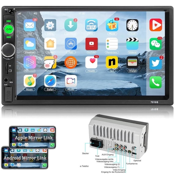 7 inch Bluetooth Car Radio Stereo Double 2DIN Touch Screen TF FM USB/MP5 Player