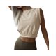 thumbnail image 1 of VISgogo, camisetas sin mangas deportivas cortas para mujer, Top corto de Yoga con cuello redondo liso sin mangas, chaleco de ombligo de entrenamiento de verano para mujer VISgogo  moda, 1 of 5