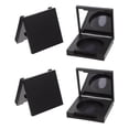 thumbnail image 1 of Miangastore 4Pcs Eyeshadow Box Portable Customizable Black Square with Circular Inner Mirror, 1 of 8