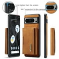 thumbnail image 5 of 2 In 1 Wallet Case Compatible with Google Pixel 8 Pro, Premium PU Leather Phone Case Back Cover Magnetic Detachable with Trifold Wallet Card Holder Pocket for Google Pixel 8 Pro, Brown, 5 of 10