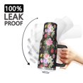 thumbnail image 3 of 40oz Pioneer Flower Floral Print Pattern Insulated Tumbler with Handle, BPA-Free Leak Proof Lid and Straws, Double Wall Vacuum, Hot 12h/Cold 34h, 3 of 6